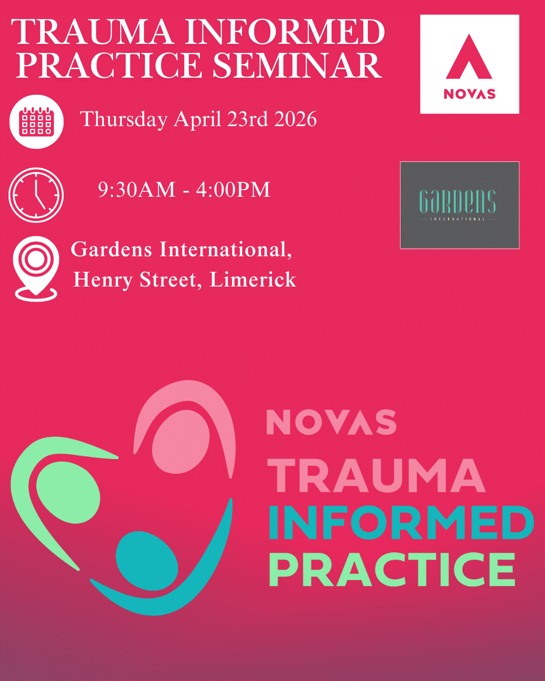 NOVAS Trauma Informed Practice Seminar – Limerick, 23rd of April