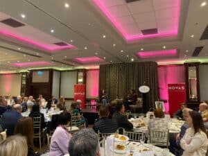 Rachael Blackmore and Gillian Barry on stage